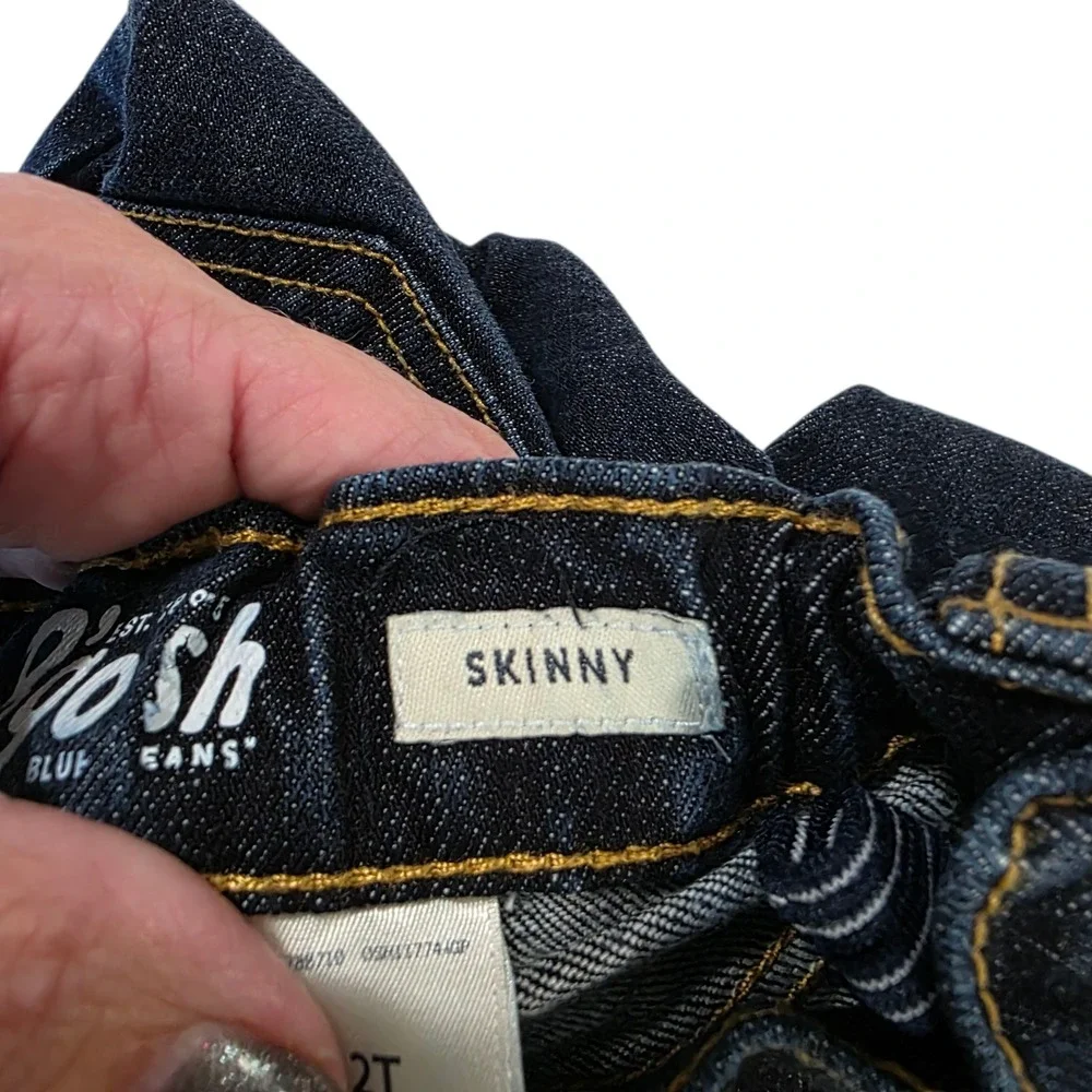 Osh Kosh B'gosh Skinny Jeans Toddlers Blue 2T Denim Dark Wash Elastic‎ Waist